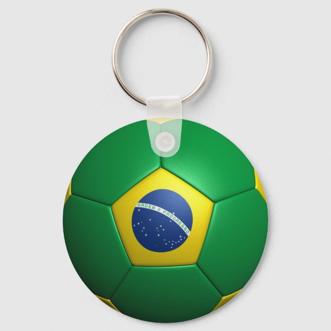 Brazil Soccer Ball Keychain (Front)