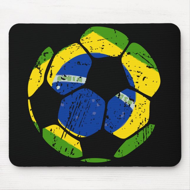 Brazil Soccer Ball Mousepad (Front)