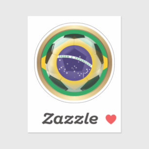 Brazil Soccer Ball Sports Sticker