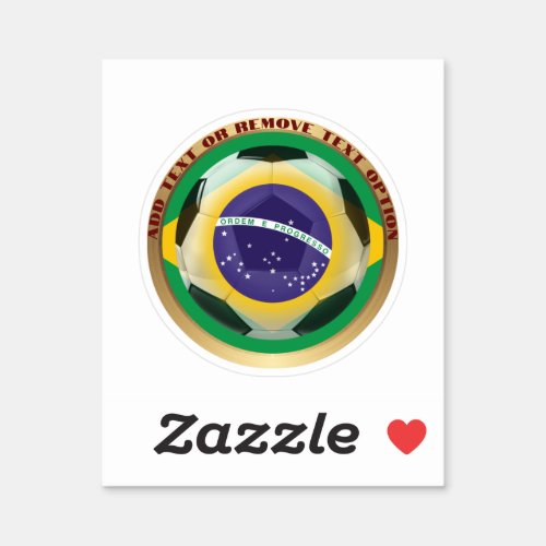 Brazil Soccer Ball Sports Sticker