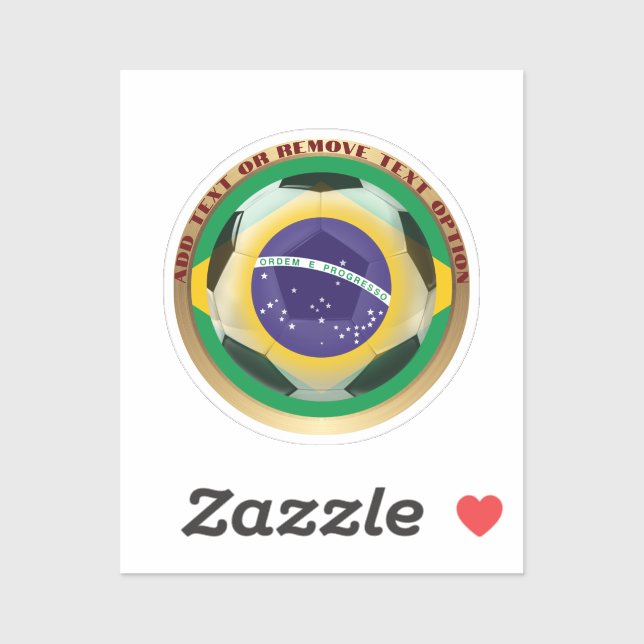 Brazil Soccer Ball Sports Sticker (Sheet)