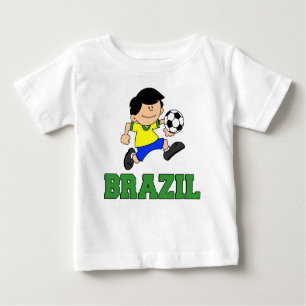 Brazil Soccer Cartoon Baby T-Shirt
