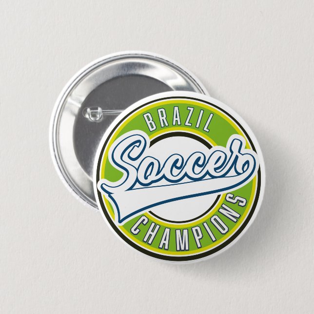 Brazil Soccer Champions Button (Front & Back)