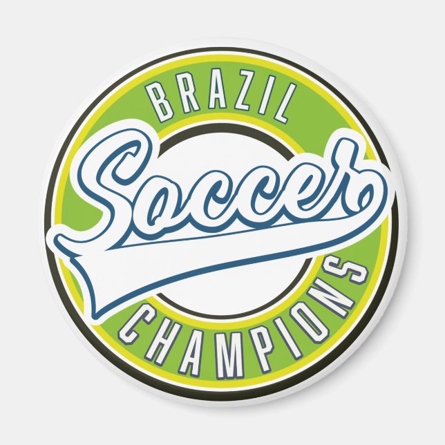 Brazil Soccer Champions Magnet (Front)