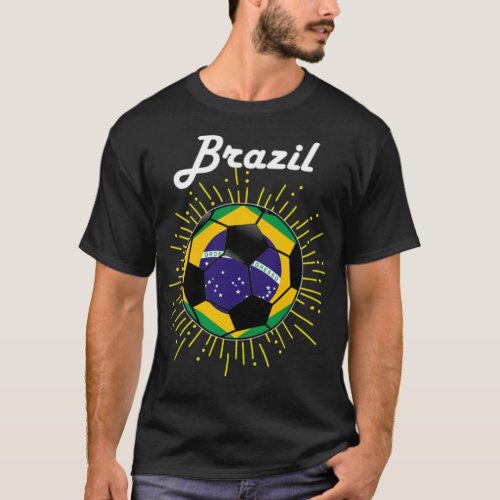Brazil Soccer Design Brazilian Flag World Soccer b T_Shirt