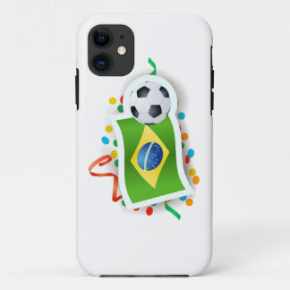 Brazil, soccer design iPhone 11 case