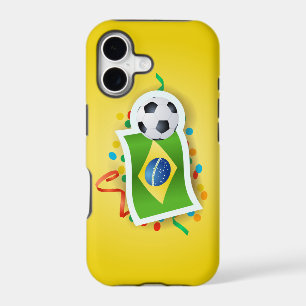 Brazil, soccer design iPhone 17 case