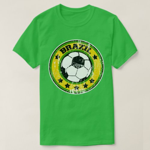 Brazil Soccer distressed T_Shirt