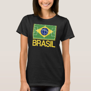Brazil Soccer Field Flag Brasil Country Brazilian T-Shirt