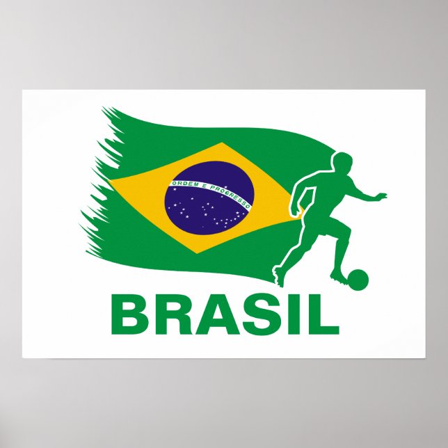 Brazil Soccer Flag Poster (Front)