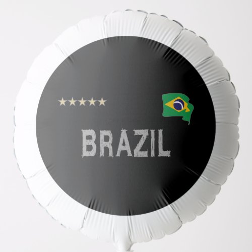 Brazil Soccer Football Fan Shirt Heart Balloon