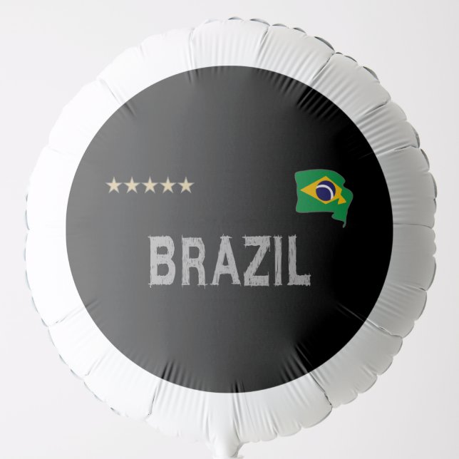 Brazil Soccer Football Fan Shirt Heart Balloon (Front)
