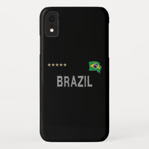 Brazil Soccer Football Fan Shirt Heart iPhone XR Case