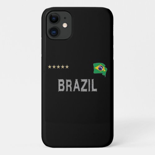 Brazil Soccer Football Fan Shirt Heart iPhone 11 Case