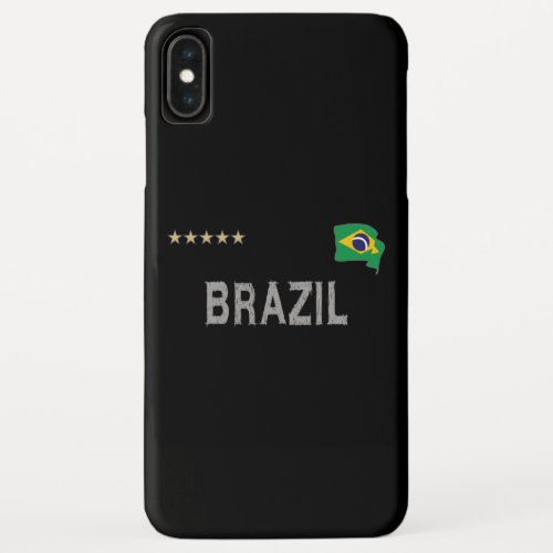 Brazil Soccer Football Fan Shirt Heart iPhone XS Max Case