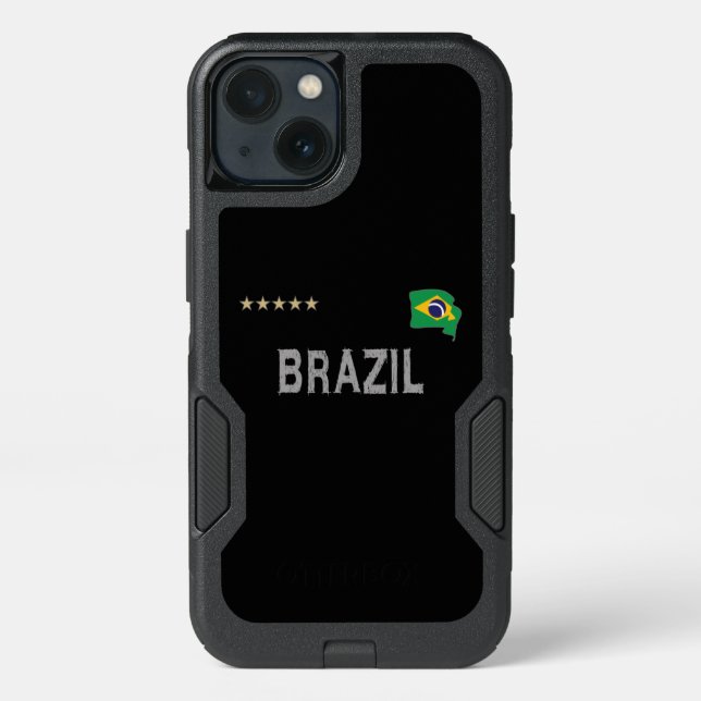 Brazil Soccer Football Fan Shirt Heart Otterbox iPhone Case (Back)