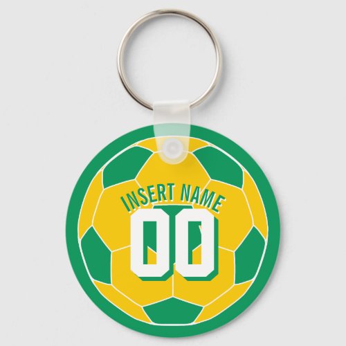 Brazil Soccer Insert Keychain