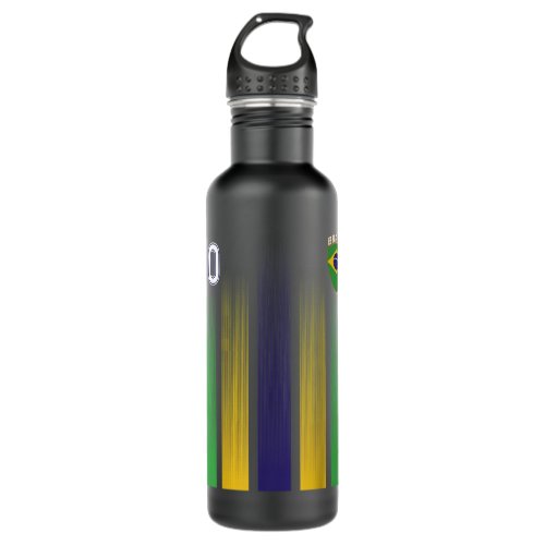 Brazil Soccer Jersey Brazil 10 Soccer Football Fan Stainless Steel Water Bottle