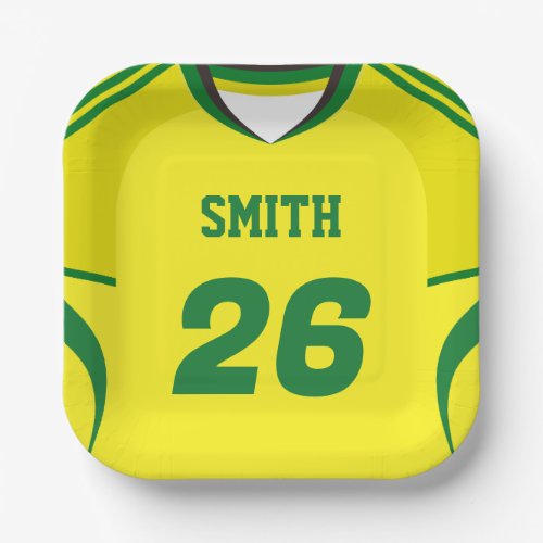 Brazil Soccer Jersey Custom Name Number Plate