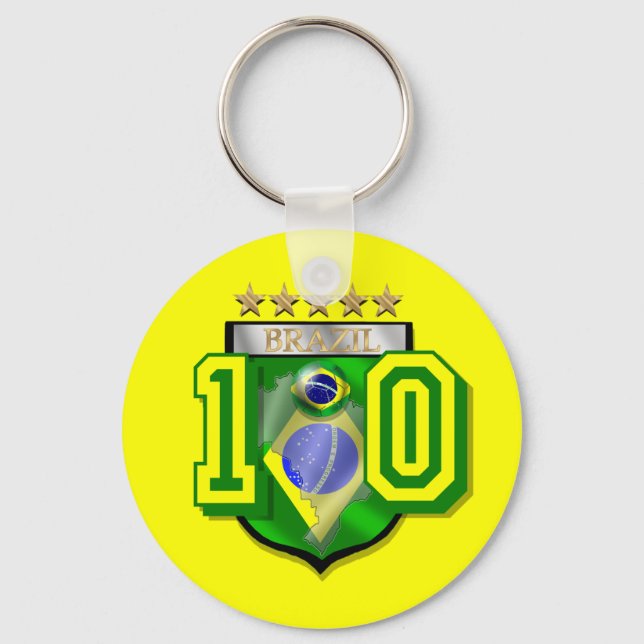 Brazil Soccer Keychain (Front)