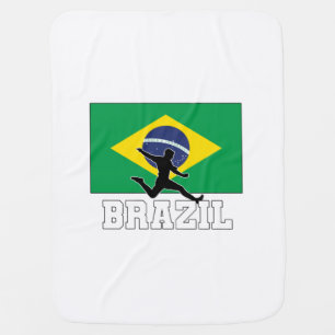 Brazil Soccer National Team Baby Blanket