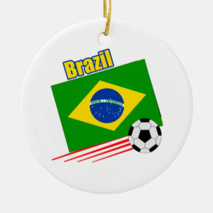 Brazil Soccer Team Ceramic Ornament