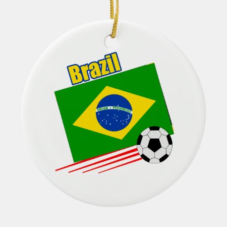 Brazil Soccer Team Ceramic Ornament