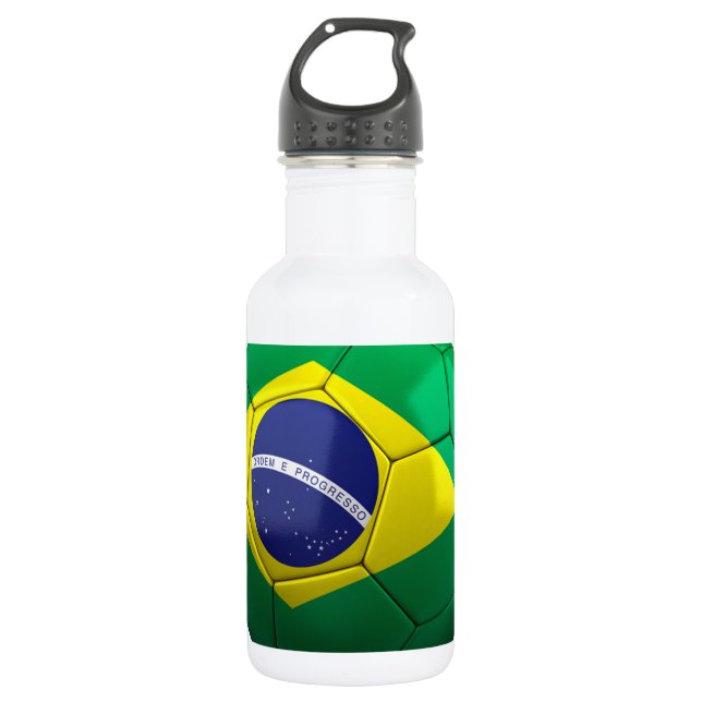 Brazil Soccer Water Bottle (Front)