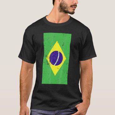 Brazil South America Brasilia Distressed Flag T-Shirt