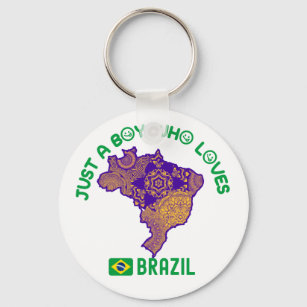 Brazil South American Country Keychain