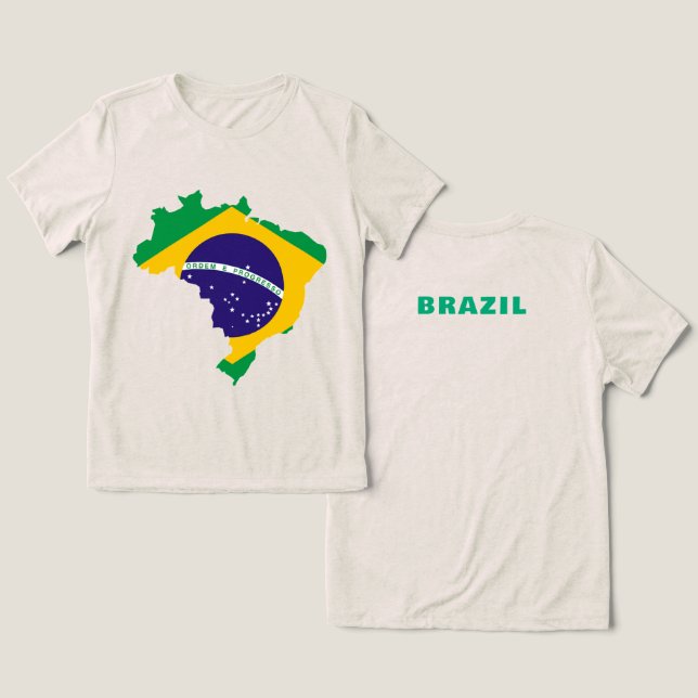 BRAZIL Special Gift Black Tourist Classic Tri-Blend Shirt (Design Front & Back)