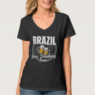 Brazil Squad Ale  Brazilian Beer Drinking Team T-Shirt