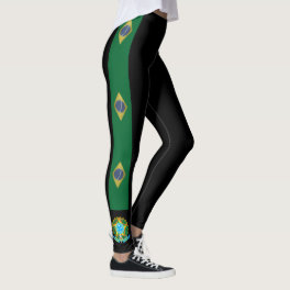 Brazil stripes flag leggings