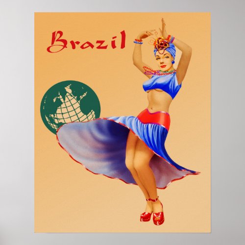 Brazil travel poster