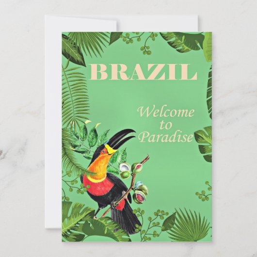 Brazil Travel Poster, Toucan, (Front)