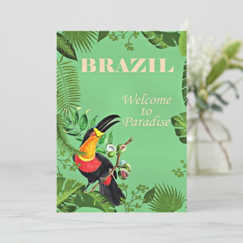 Brazil Travel Poster Toucan