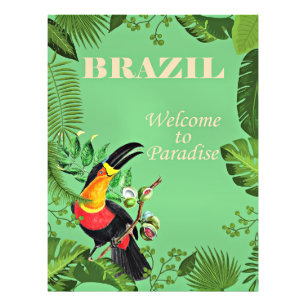 Brazil Travel Poster, Toucan, Photo Print