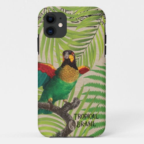Brazil Tropical Rainforest Retro Vintage iPhone 11 Case
