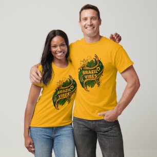 Brazil Vibes Tropical Soccer Football Fan T-Shirt