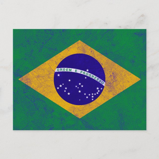 Brazil Vintage Flag Postcard (Front)