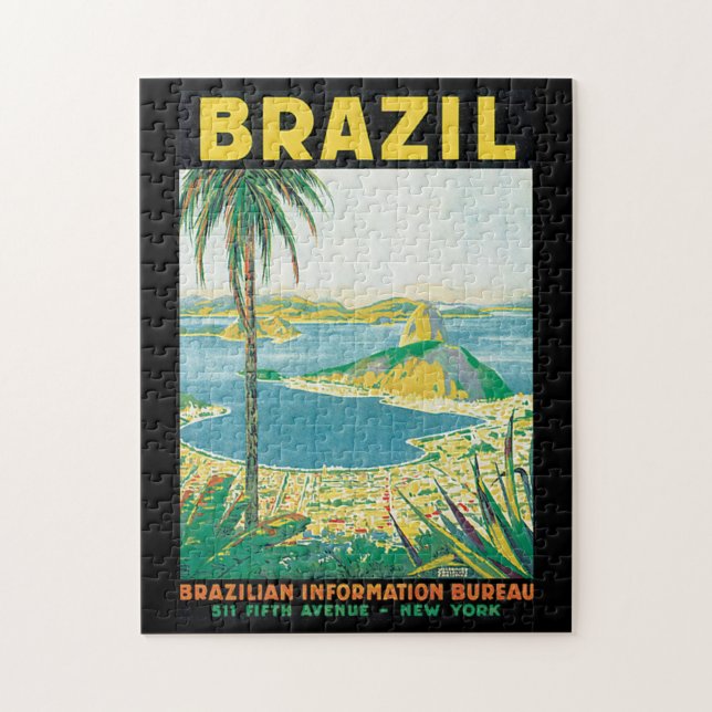 Brazil Vintage Travel Poster Jigsaw Puzzle (Vertical)
