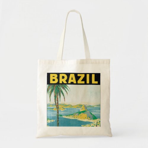 Brazil Vintage Travel Poster Tote Bag