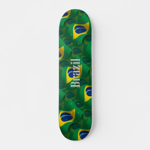 Brazil Waving Flag Skateboard Deck