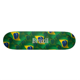 Brazil Waving Flag Skateboard Deck
