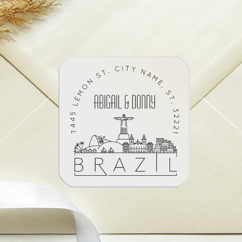 Brazil Wedding  Pre_Addressed Envelope Seal