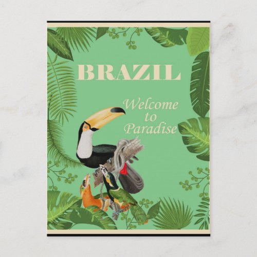 Brazil Welcome to Paradise Postcard