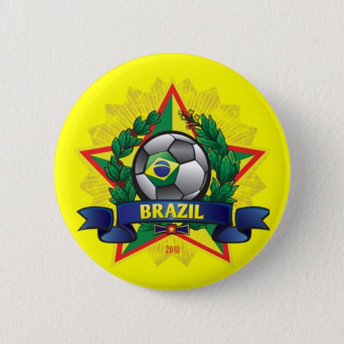 Brazil World Cup Soccer Pinback Button