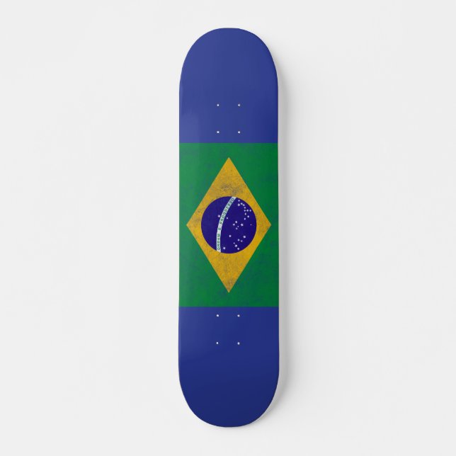 Brazile Vintage Flag Skateboard Deck (Front)