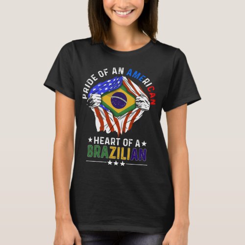 Brazilian American Foreign Country Brazil Flag T_Shirt