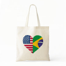 Brazilian American Love Tote Bag